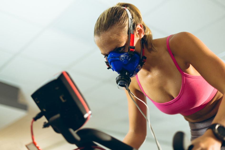 Vo2 max test on female cycling